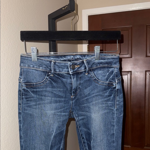 London Jean Dark Blue Skinny Low Rise Jeans Women’s Size 2 - Picture 3 of 8